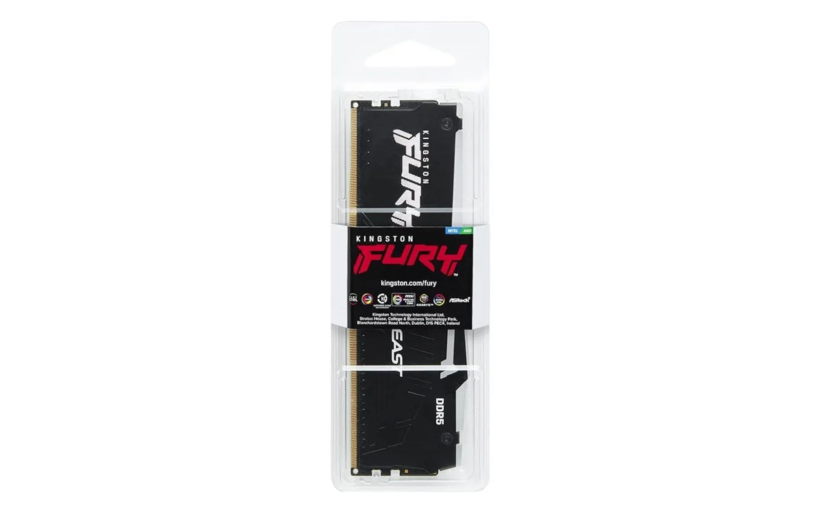 Kingston Fury Beast 16GB 5600MHz DDR5 RAM, CL40 DIMM Desktop Memory, With Heatsink, KF556C40BBA-16, Black, 10 Year Warranty image 4