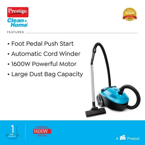 Prestige Cleanhome Typhoon 04 Vacuum Cleaner 1600W Dry Vacuum Cleaner with HEPA Filter & Blower Function – 10L Dust Capacity, 1 Year Warranty image 2