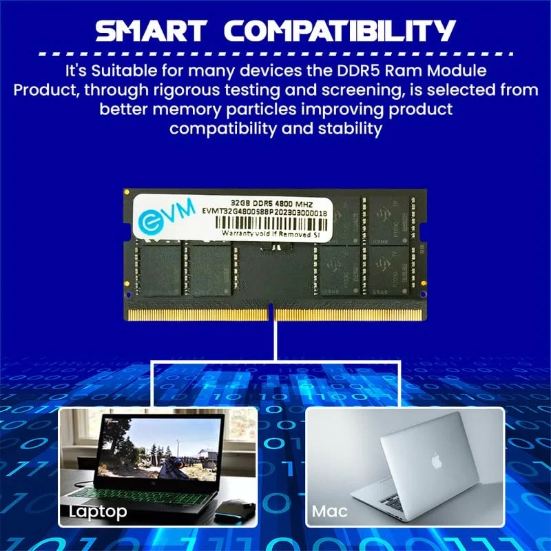 EVM 32GB DDR5 RAM 4800MHz Laptop Memory, EVMT32G4800S88P image 5