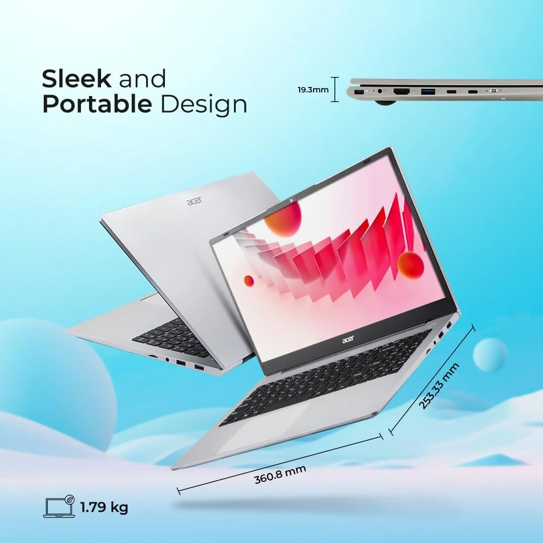Acer Aspire 15 AS15-42 Laptop | AMD Ryzen 7 7730U | 16GB RAM | 512GB SSD | 15.6" Full HD Display | Windows 11 Home | Wi-Fi 6 | Backlit Keyboard | AMD Graphics | Pure Silver image 8