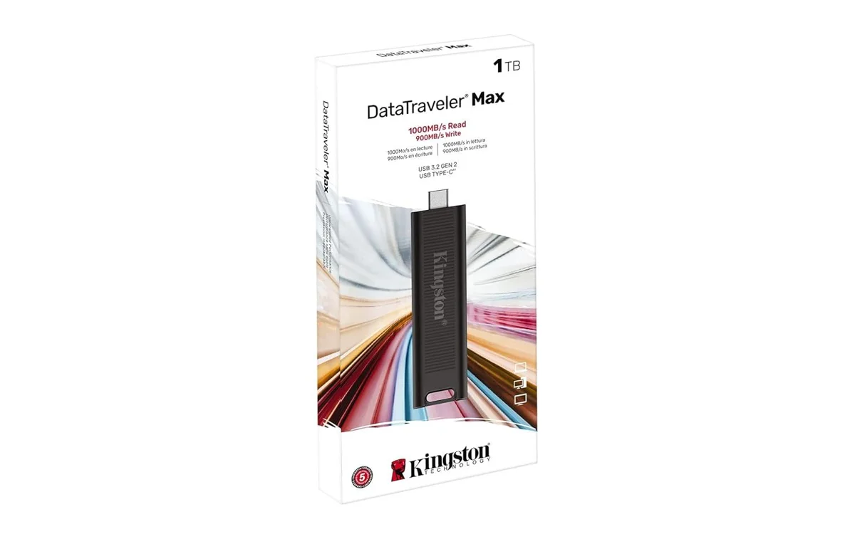 Kingston DataTraveler Max Type-A 1TB High Performance USB Type-C, Read Speed up to 1000 mbps and Write Speed up to 9000 mbps, DTMAXA/1TB, 5 Year Warranty image 4