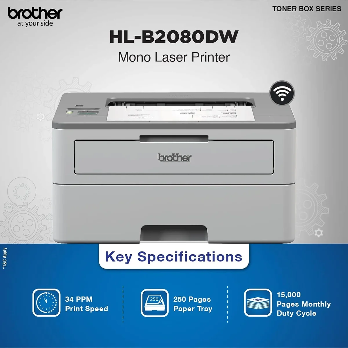 Brother HL-B2080DW fast duplex laser printer with WiFi LAN USB image 6