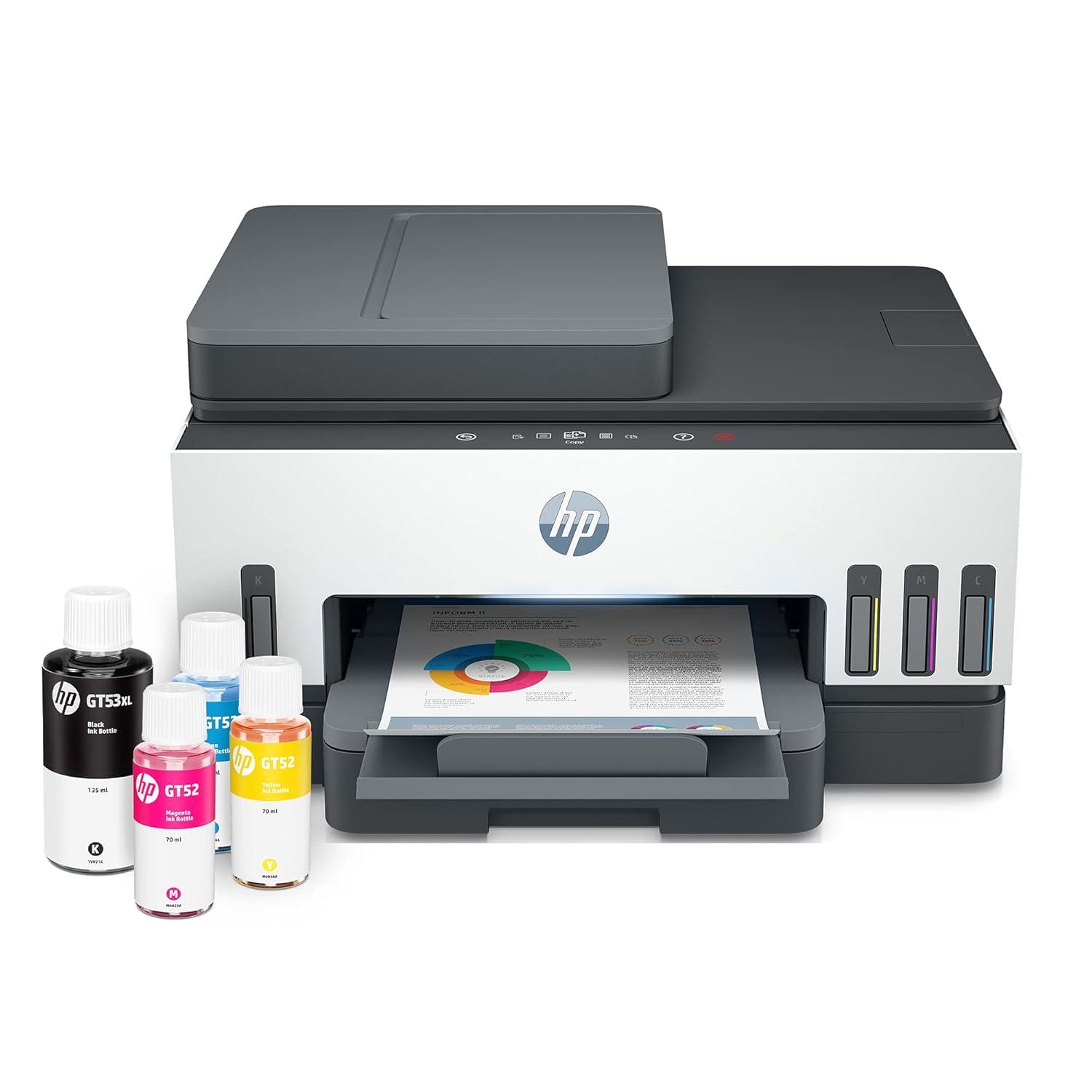 HP Smart Tank 790 A4 Ink Tank Colour Multifunction Printer |  23 PPM (Black) and 22 PPM (Color) | 256 MB | USB 2.0, Ethernet, Wireless or Wi-Fi |  Print, Copy, Scan, Fax, ADF | Automatic Duplex | 1 Year Warranty thumbnail 4