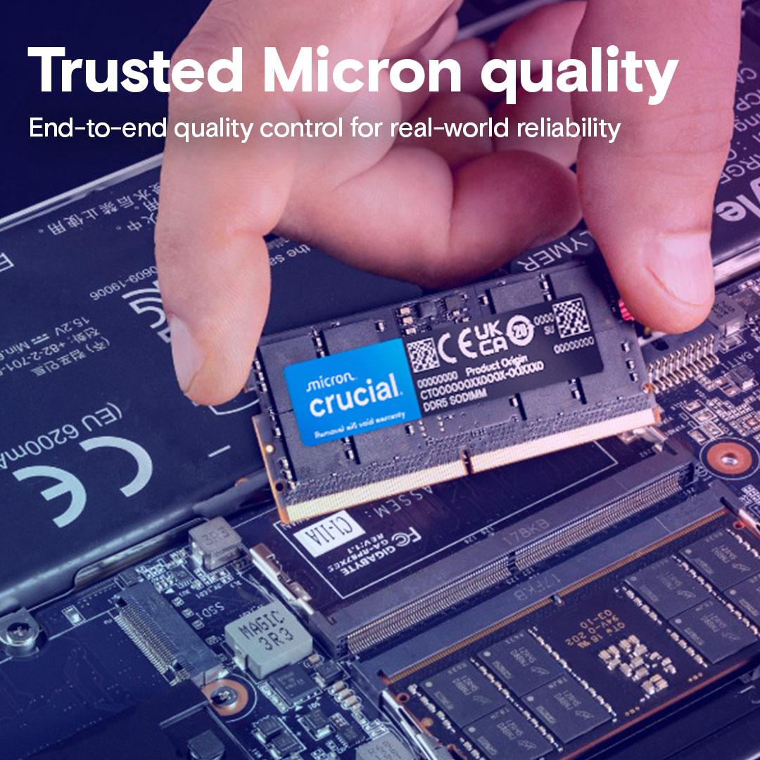 Crucial 96GB Kit (2x48GB) DDR5 RAM 5600MHz Laptop Memory, CT2K48G56C46S5, 10 Year Warranty thumbnail 3