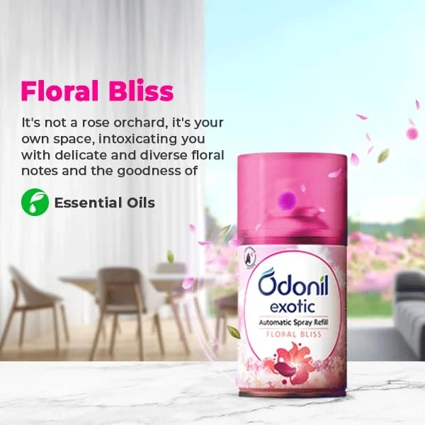 Odonil Exotic Automatic Spray Refill - 225ml | Floral Bliss image 5
