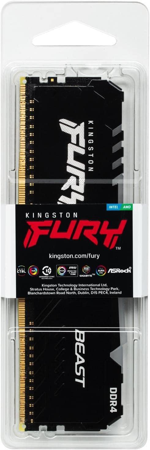 Kingston FURY 1x16GB 3200MHz DDR4 CL16 DIMM, Desktop RAM / Memory, Fury Beast, Black KF432C16BBA/16, 10 Year Warranty image 8