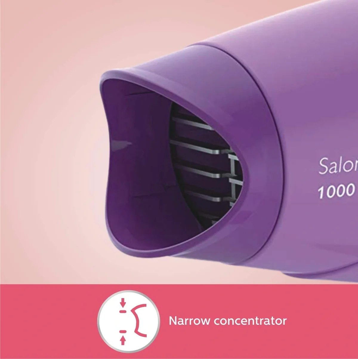 Philips HP8100/46 Purple Hair Dryer – Compact 1000W Hair Dryer for Everyday Use image 7