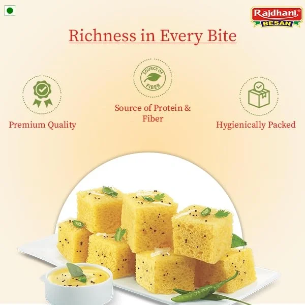 Rajdhani Organic Besan Flour 500g | 100% Chana Dal Besan for Cooking & Snacks image 5