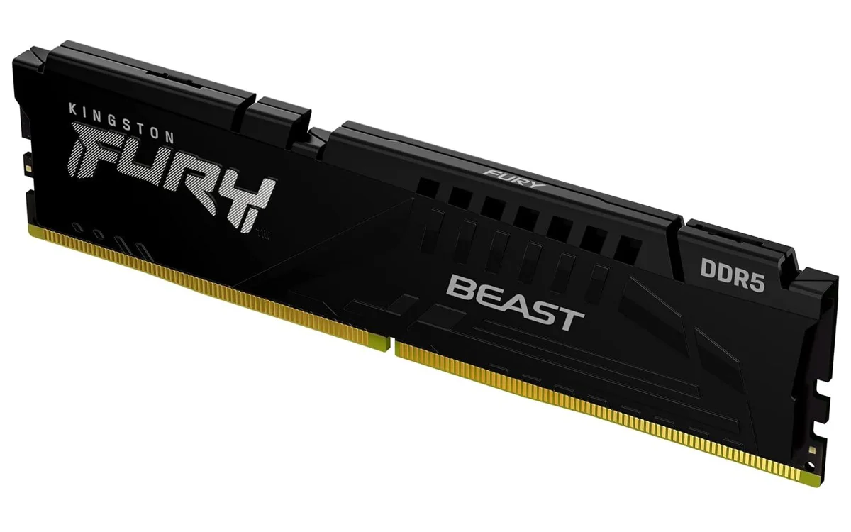 Kingston Fury Beast  32Gb 5600MHz DDR5 RAM, CL40 DIMM Desktop Memory, With Heatsink, KF556C40BB-32, Black, 10 Year Warranty image 2