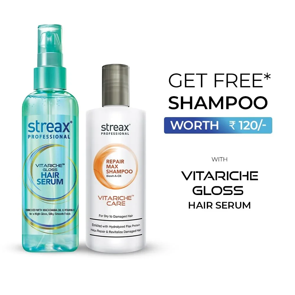 Streax Hair Serum, 115ml +  FREE Repair Max Shampoo,100 ml image 10