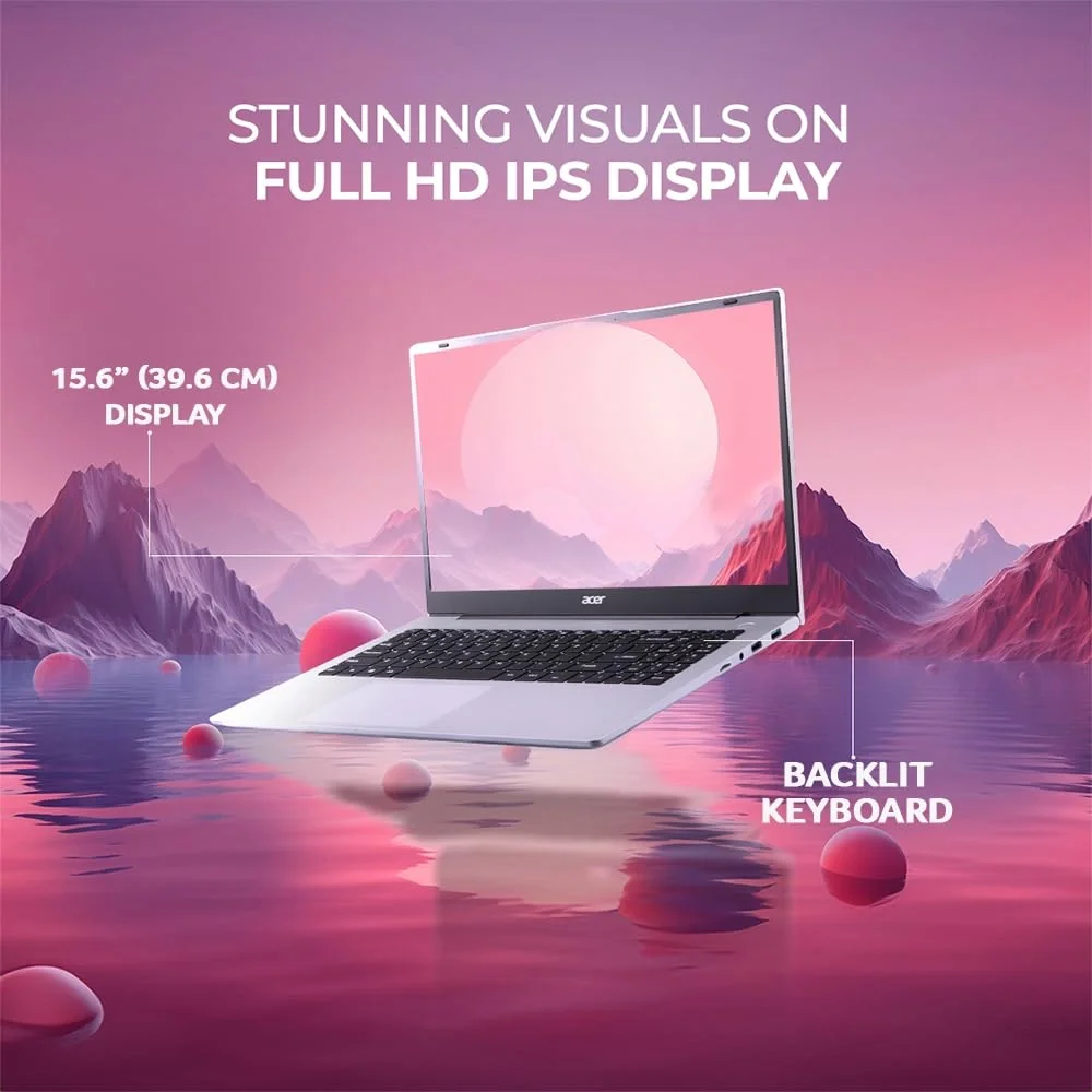 Acer Aspire 15 AS15-42 Laptop | AMD Ryzen 7 7730U | 16GB RAM | 512GB SSD | 15.6" Full HD Display | Windows 11 Home | Wi-Fi 6 | Backlit Keyboard | AMD Graphics | Pure Silver image 4
