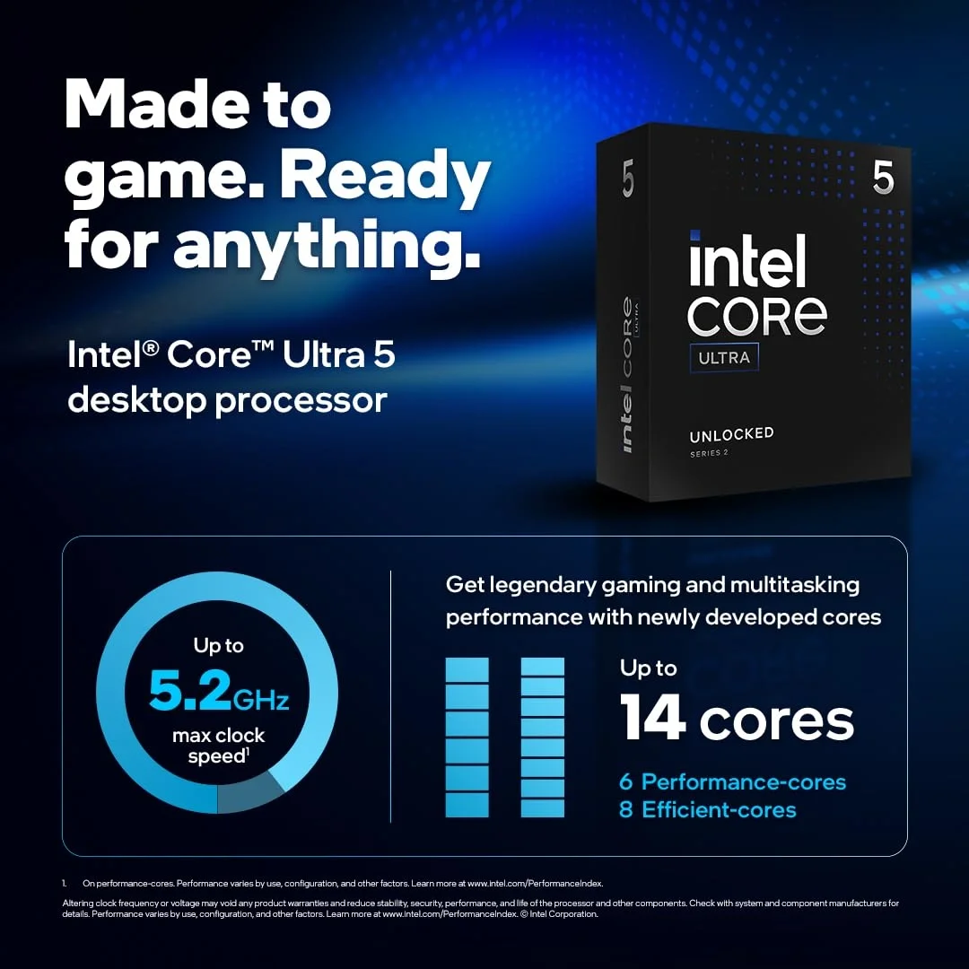 Intel® Core™ Ultra 5 Desktop Processor 245K LGA1851 Socket image 2