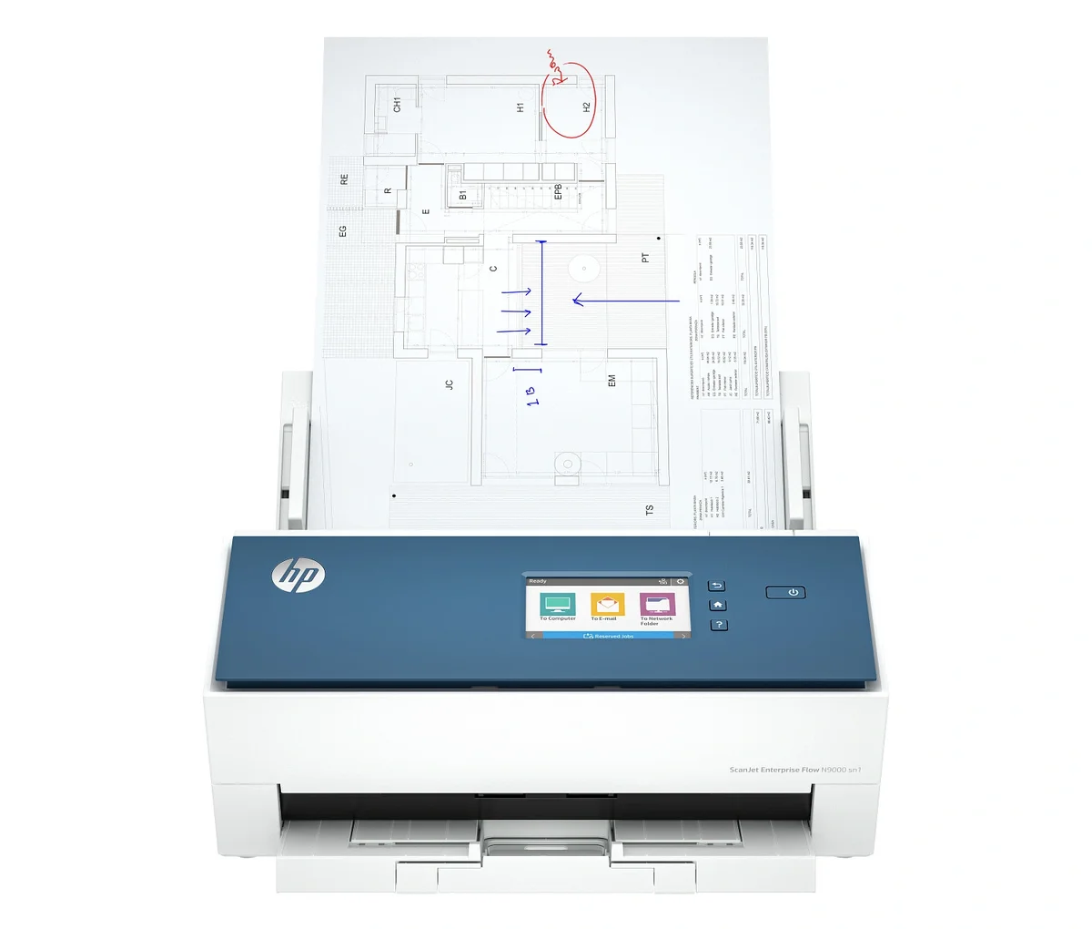 HP ScanJet Enterprise Flow N9000 sn1 High-Speed Network Document Scanner, 1 Year Warranty 