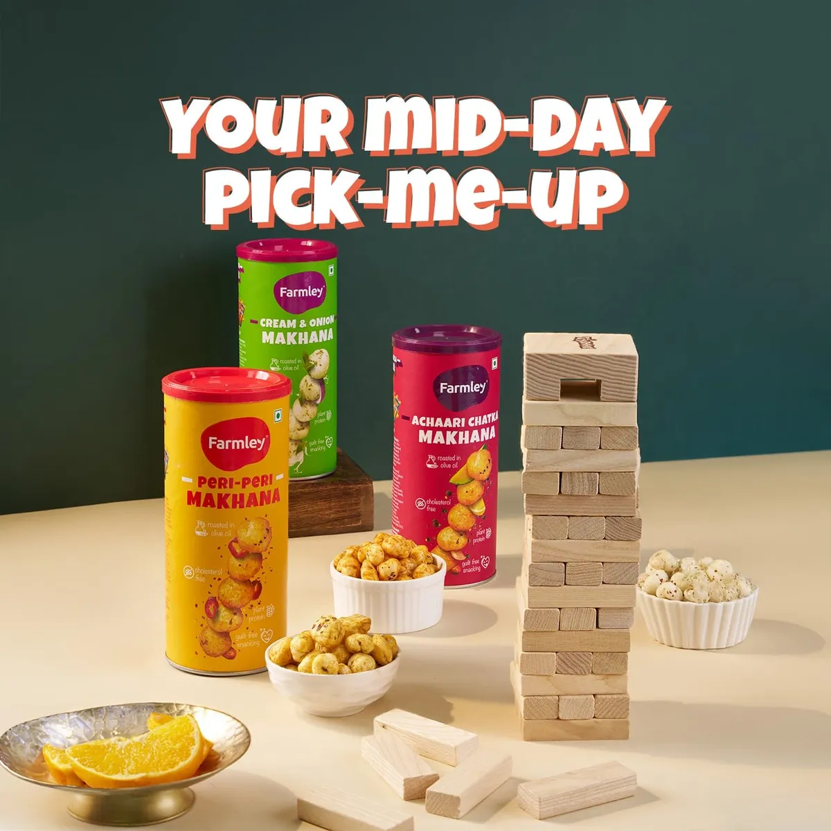 Farmley Roasted & Flavoured Tangy Tomato Makhana – 55 g | Namkeen & Puffed Snacks image 2