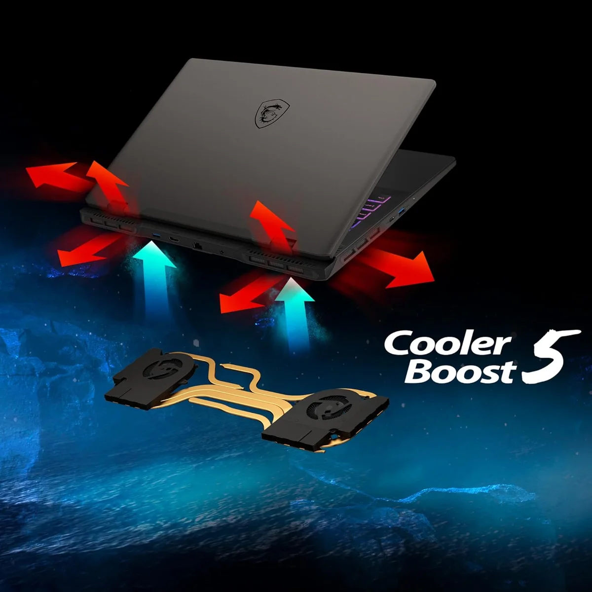 MSI Sword 16 HX, Intel Core i9-14900HX 14th generation, 16GB GB DDR5 RAM or Memory, 1TB NVMe SSD, NVIDIA GeForce RTX 4060 GDDR6 8GB, 16" FHD+ (1920 x 1200), 144Hz, IPS-level, Windows 11 Home, Cosmos Gray, 2.3 Kg, B14VFKG-287IN, 2 Year Warranty image 7