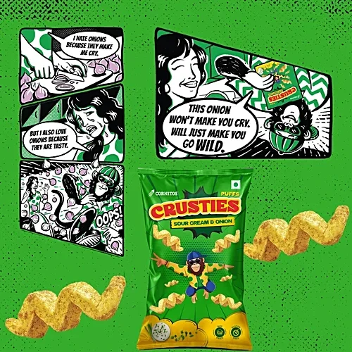  Cornitos Crusties Sour Cream and Onion Puffs 62g - Buy 1 Get 1 Free image 4