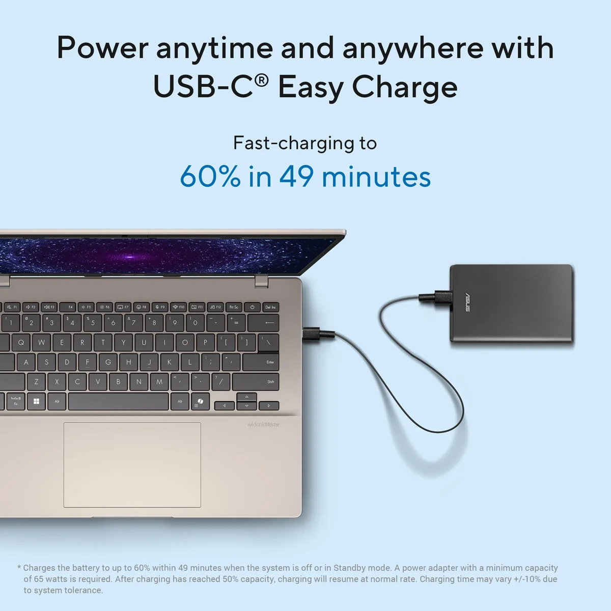 ASUS Vivobook 14, Qualcomm AI Powered Laptop, Snapdragon X X1 26 100, 16GB LPDDR5X, 512GB, Qualcomm Adreno GPU, 35.56 cms (14) WUXGA, Windows 11 Home with Office Home 2024 + M365 Basic (1 Year Validity), X1407QA-LY088WS, 1 Year Warranty image 3
