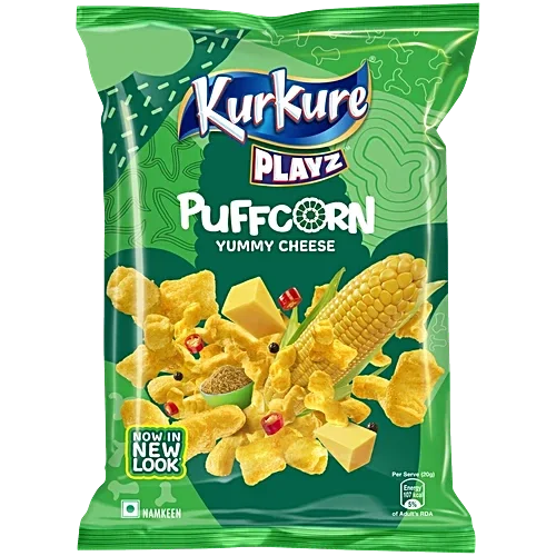  Kurkure Yummy Cheese Puffcorn Namkeen, 58g