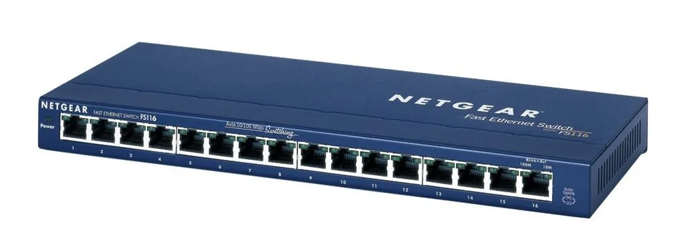 NETGEAR ProSAFE FS116 16-Port Fast Ethernet Unmanaged Switch – Reliable Plug-and-Play Network Switch for Home & Business