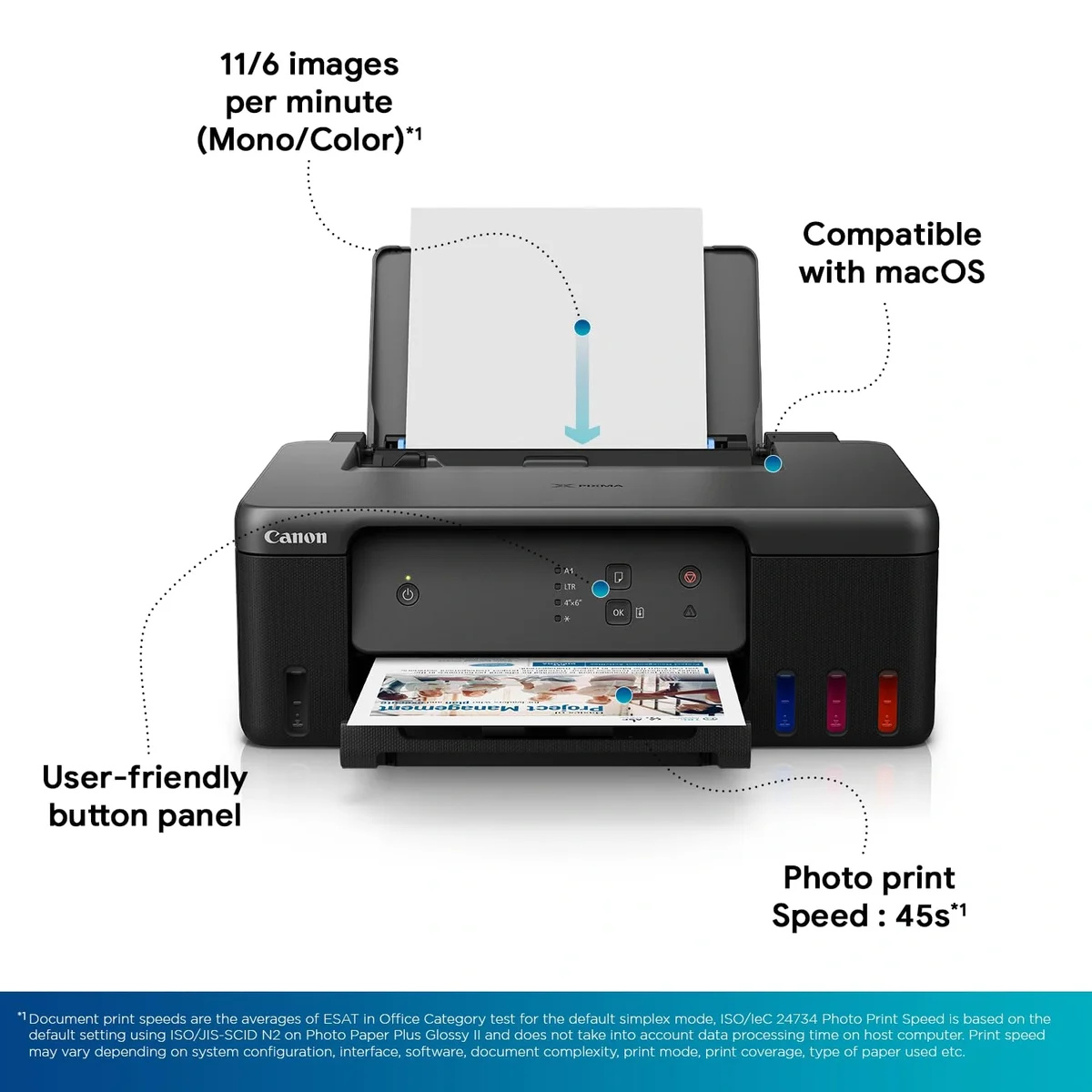 Canon PIXMA G1730 Single Function Ink Tank Color Printer image 6