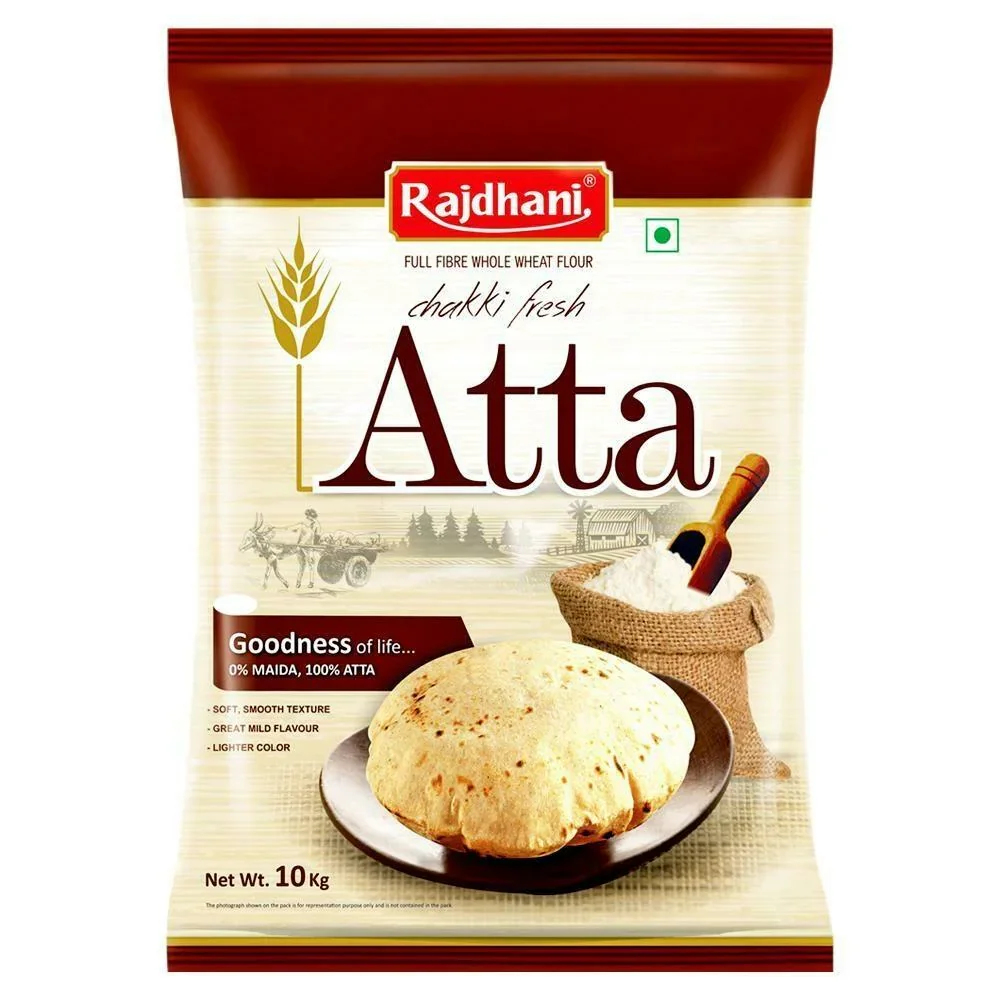 Rajdhani Full Fibre Wheat Flour ,Chakki Fresh Whole Wheat Atta 5 kg