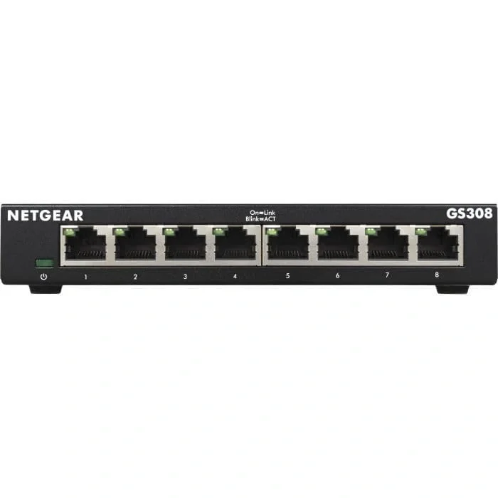 NETGEAR GS308 8-Port Gigabit Ethernet Switch | Unmanaged Desktop Plug & Play Network Switch