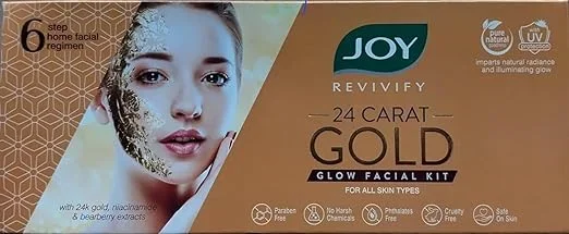 Joy, 24 Carat Gold glow facial Kit, 76gm