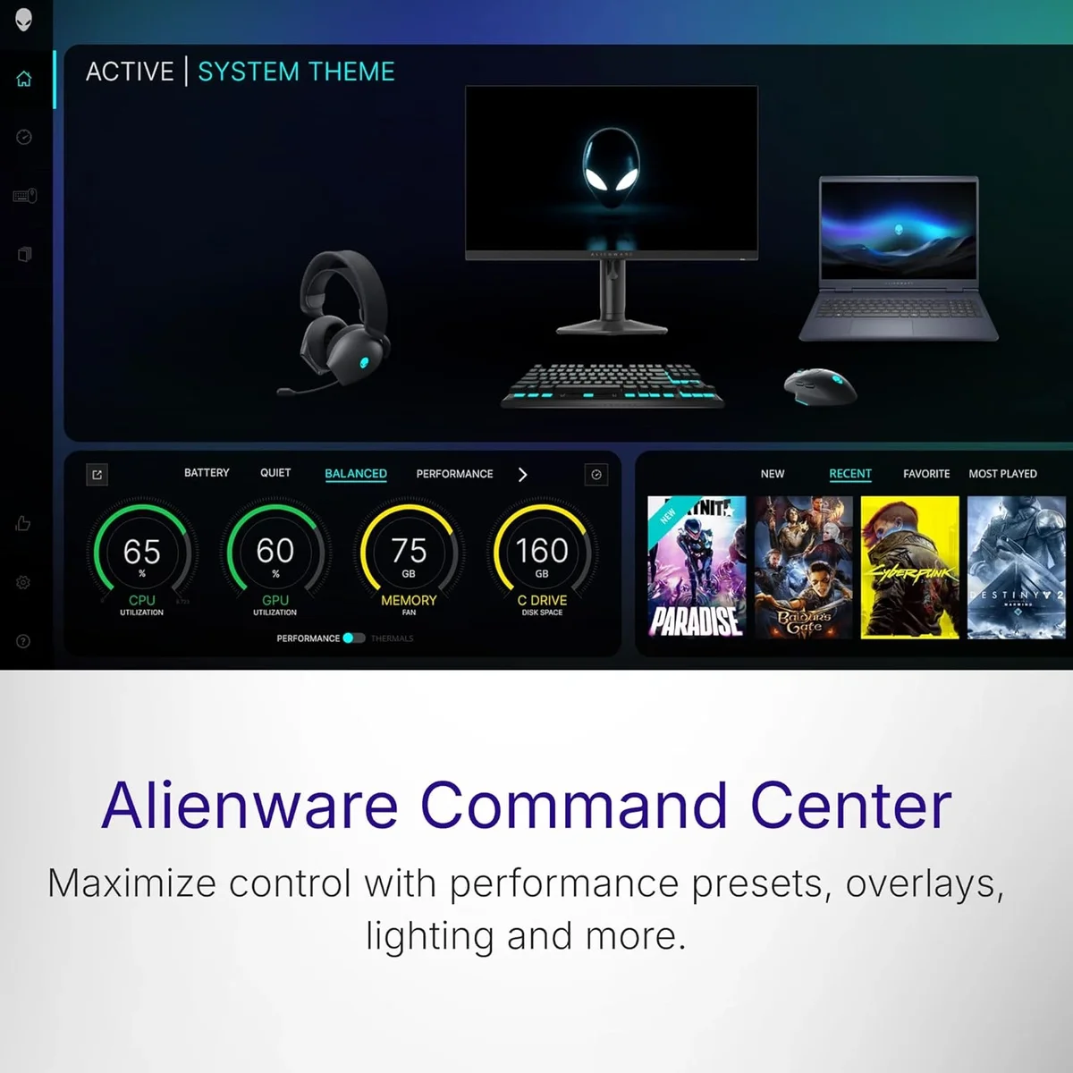 DELL ALIENWARE 16 AURORA, GAMING LAPTOP, INTEL CORE 7 240H, NVIDIA RTX 5060 8GB, 16GB DDR5, 1TB SSD, WQXGA 16-inch, 120HZ, WINDOWS11, MSO-24, INTERSTELLAR INDIGO, 2.57KG, CRYO CHAMBER, 1 Year Warranty image 10