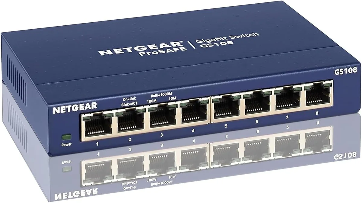 NETGEAR GS108 8-Port Gigabit Ethernet Switch | Unmanaged Plug & Play Desktop Network Switch image 5