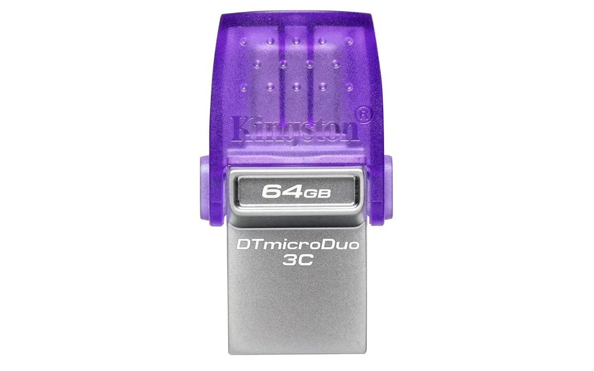 Kingston DataTraveler microDuo 3C 64GB USB-C & USB-A Pen Drive, Read Speed up to 200MB/s USB 3.2 Gen 1 Duo Connector DTDUO3CG3/64GB, 5 Year Warranty image 3