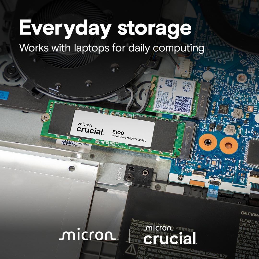 Crucial E100 1TB PCIe Gen4 NVMe M.2 SSD, Read and Write speeds up to 5000 & 4500 MBps, 3 Year Warranty thumbnail 5