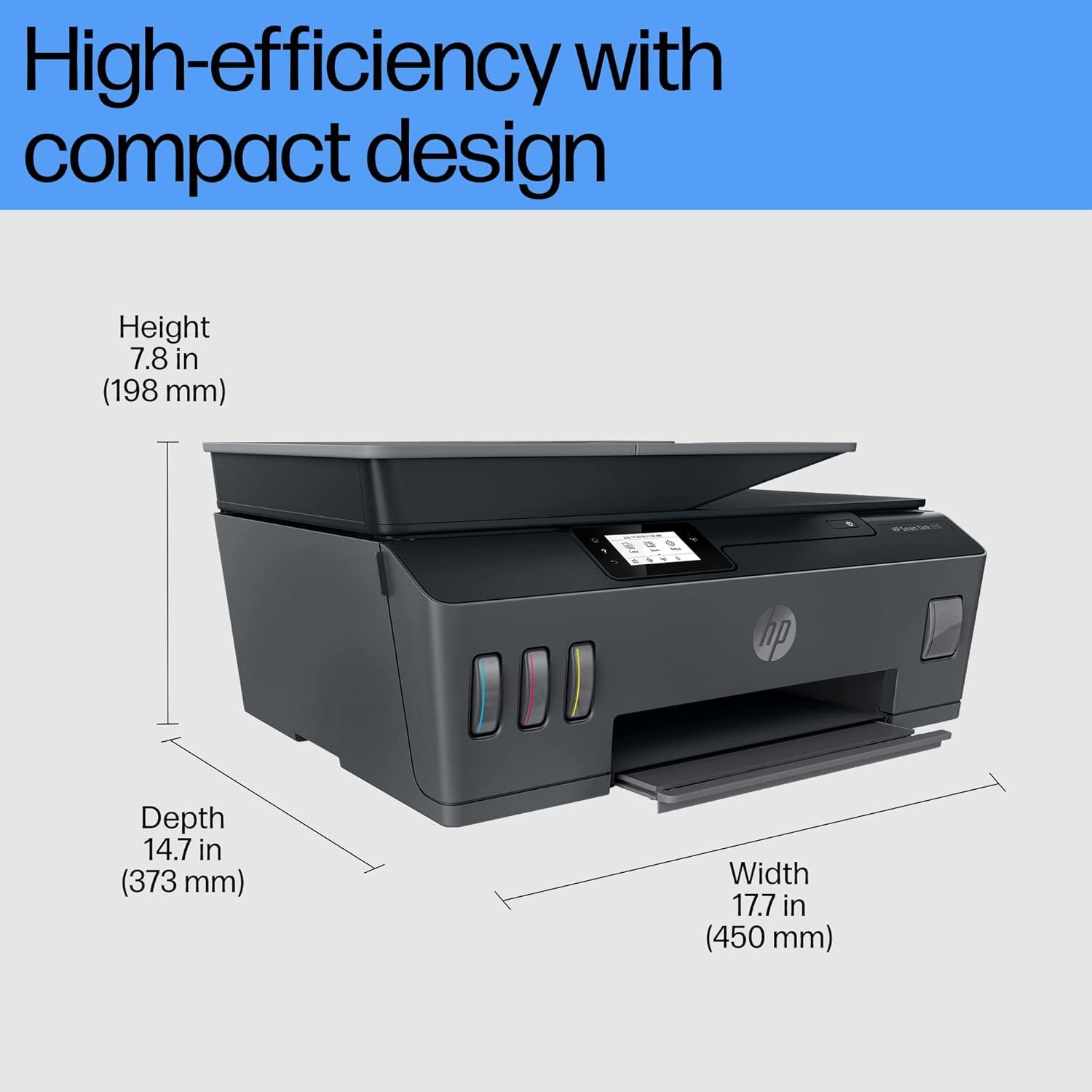 HP Smart Tank 530 A4 Inkjet Colour Multifunction Printer | 11 PPM (Black) and 5 PPM (Color) | 256 MB | USB, Wi-Fi | Print, Scan & Copy | 1 Year Warranty thumbnail 2