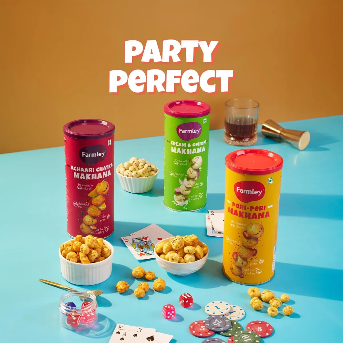 Farmley Roasted & Flavoured Tangy Tomato Makhana – 55 g | Namkeen & Puffed Snacks image 3