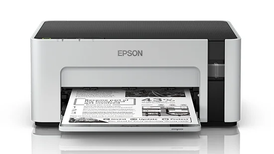 Epson M1100 Ecotank Monochrome A4 Ink tank Single Function Printer | up to 32 PPM | USB 2.0 | 3 Years Warranty