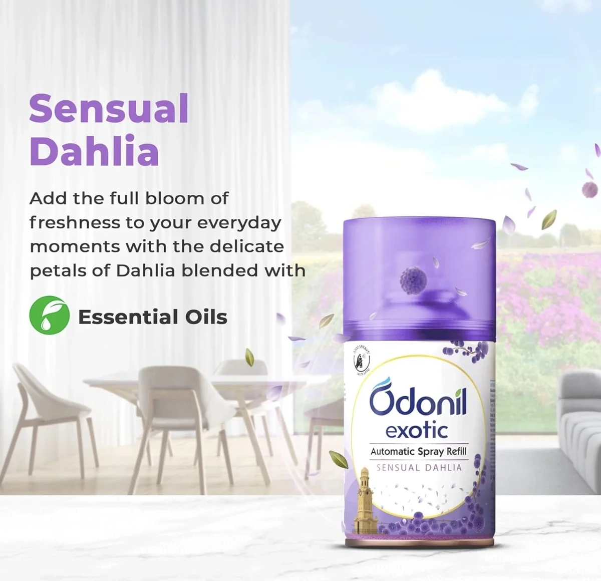 Odonil Exotic Automatic Spray 225ml | Automatic Dispenser + 1 Refill Pack image 3