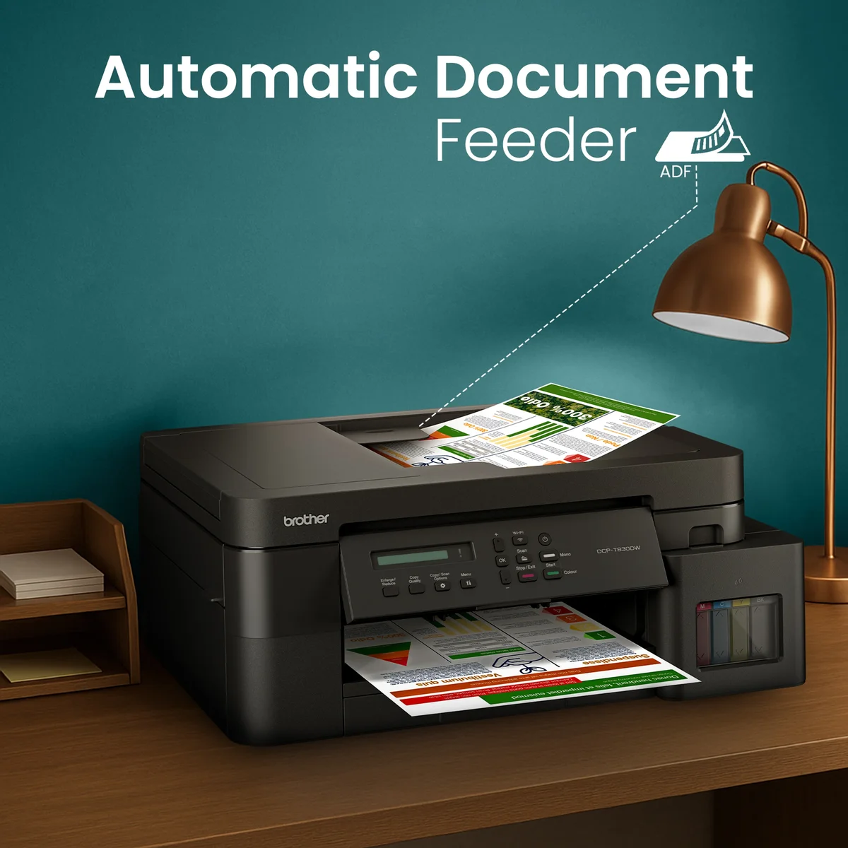 Brother DCP-T830DW Ink Tank Multifunction Printer with WiFi & Auto Duplex image 6