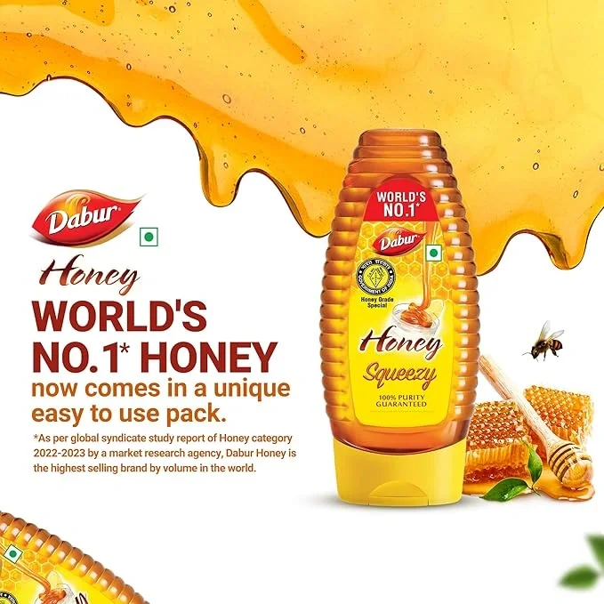 Dabur Honey Squeezy - 800g (400g x 2, Buy 1 Get 1 Free) | 100% Pure | World's No.1 Honey Brand with No Sugar Adulteration  image 5