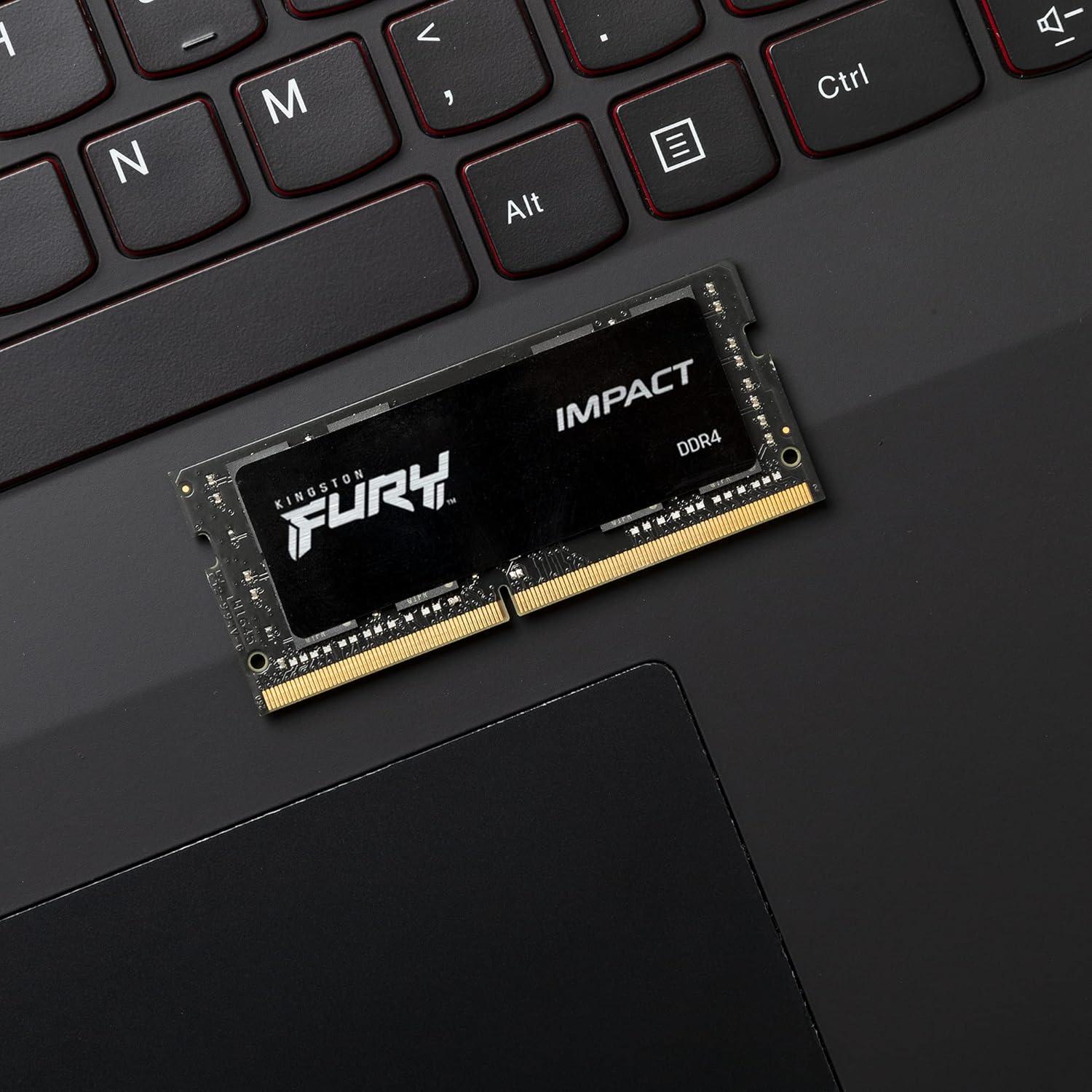 Kingston  Fury Impact 16GB 3200MHz DDR4, Laptop RAM / Memory, CL20 SODIMM, Black, KF432S20IB/16, 10 Year Warranty image 5