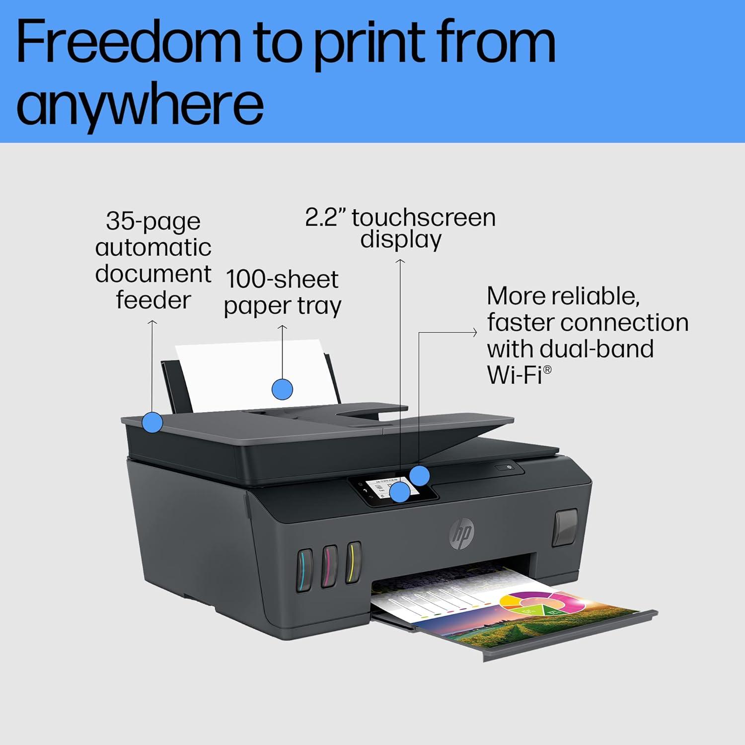 HP Smart Tank 530 A4 Inkjet Colour Multifunction Printer | 11 PPM (Black) and 5 PPM (Color) | 256 MB | USB, Wi-Fi | Print, Scan & Copy | 1 Year Warranty thumbnail 3