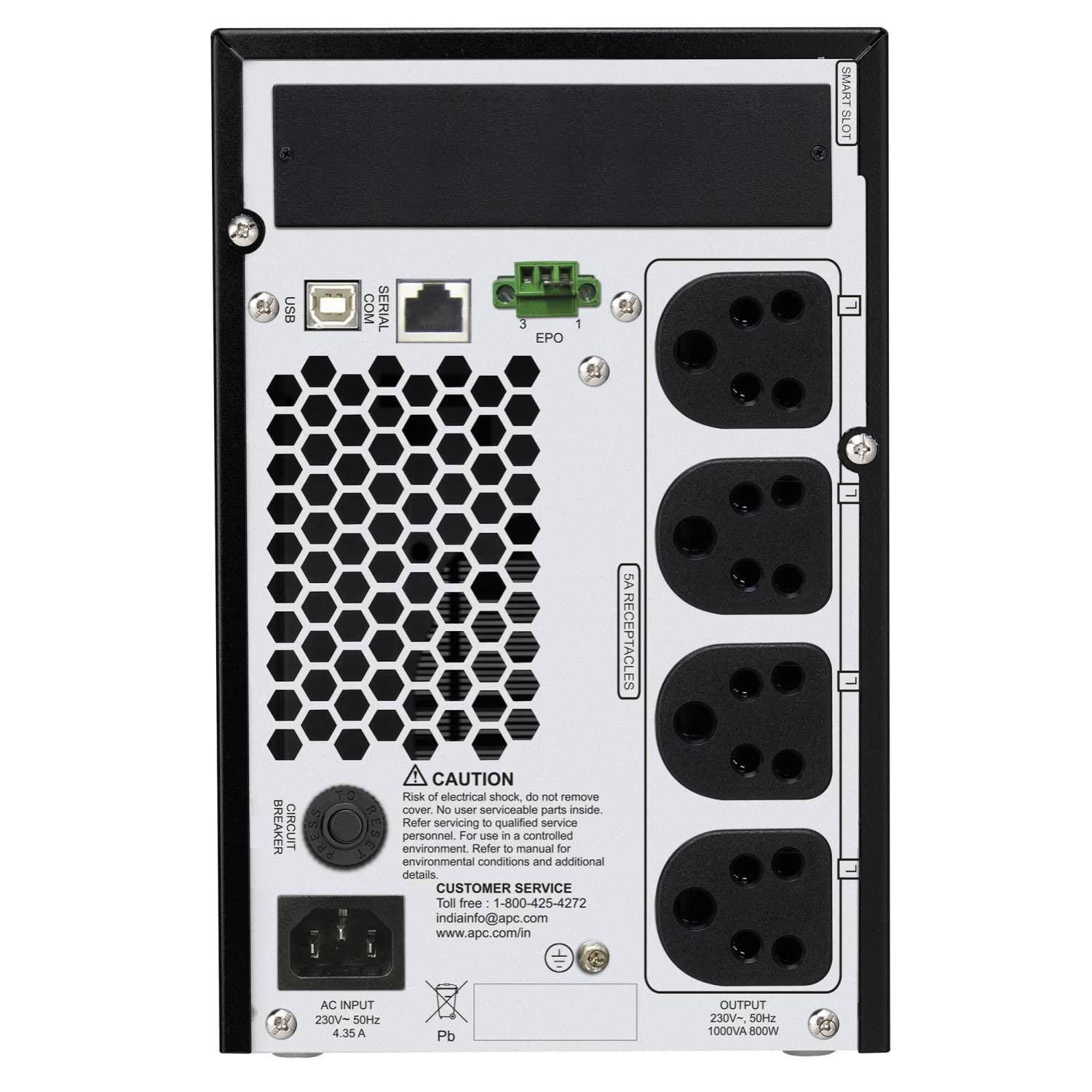 APC SRC1KI-IN 1 KVA Online (Double Conversion) UPS | 800W | Built in Battery UPS | 2 Year Warranty thumbnail 4