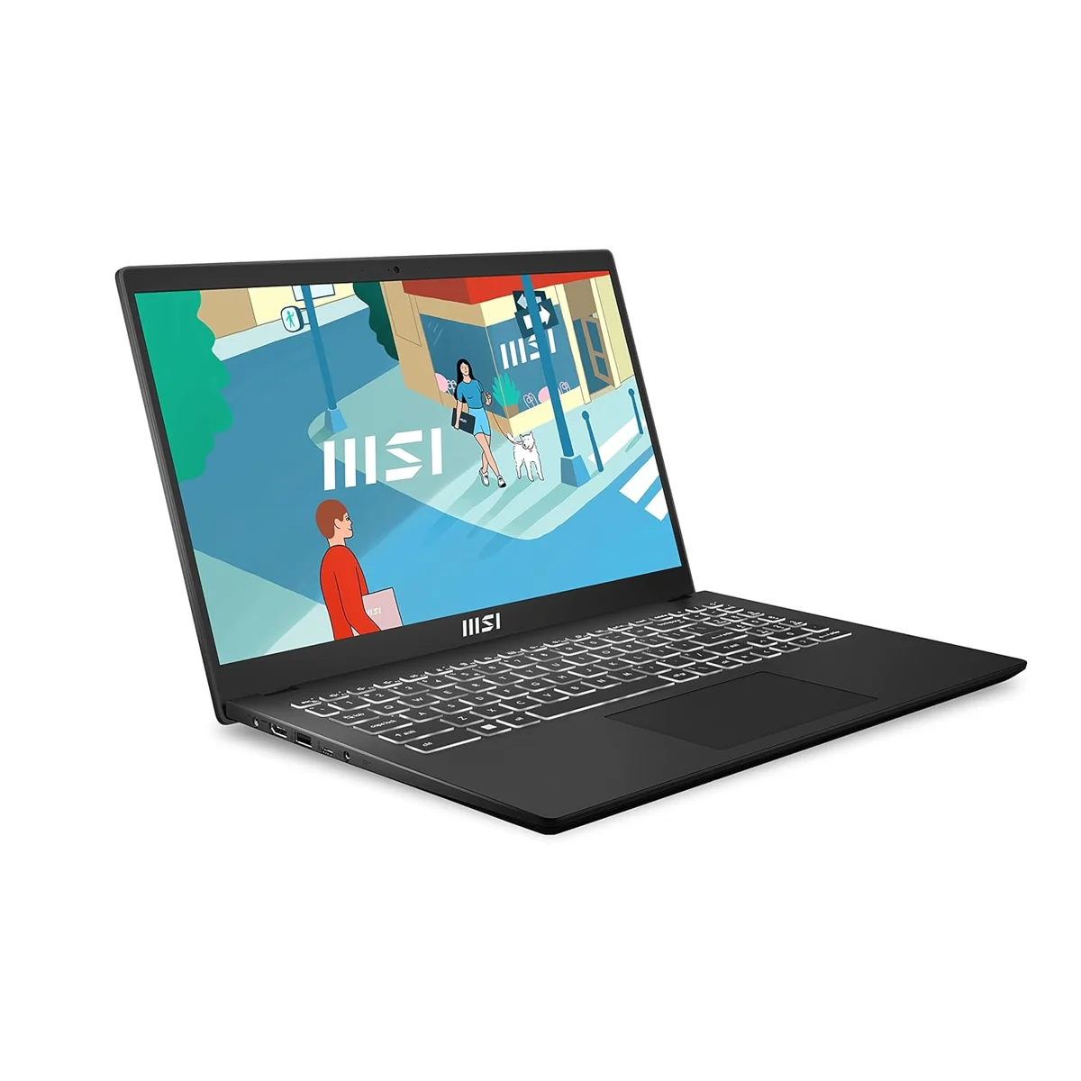 MSI Modern 15, Intel Core i7-1255U, 16GB 3200 MHz DDR4 RAM or Memory, 1TB NVMe SSD, 15" FHD (1920x1080), IPS-Level, Intel® Iris® Xe graphics, Windows 11 Home, MS Office, Black, 1.7 Kg, B12MO-1050IN, 1 Year Warranty image 9