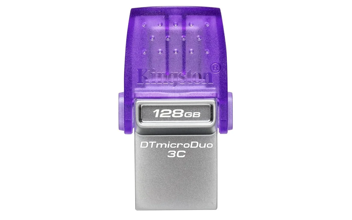 Kingston DataTraveler microDuo 3C 128GB USB-C & USB-A Pen Drive, Read Speed up to 200MB/s USB 3.2 Gen 1 Duo Connector DTDUO3CG3/128GB, 5 Year Warranty image 2