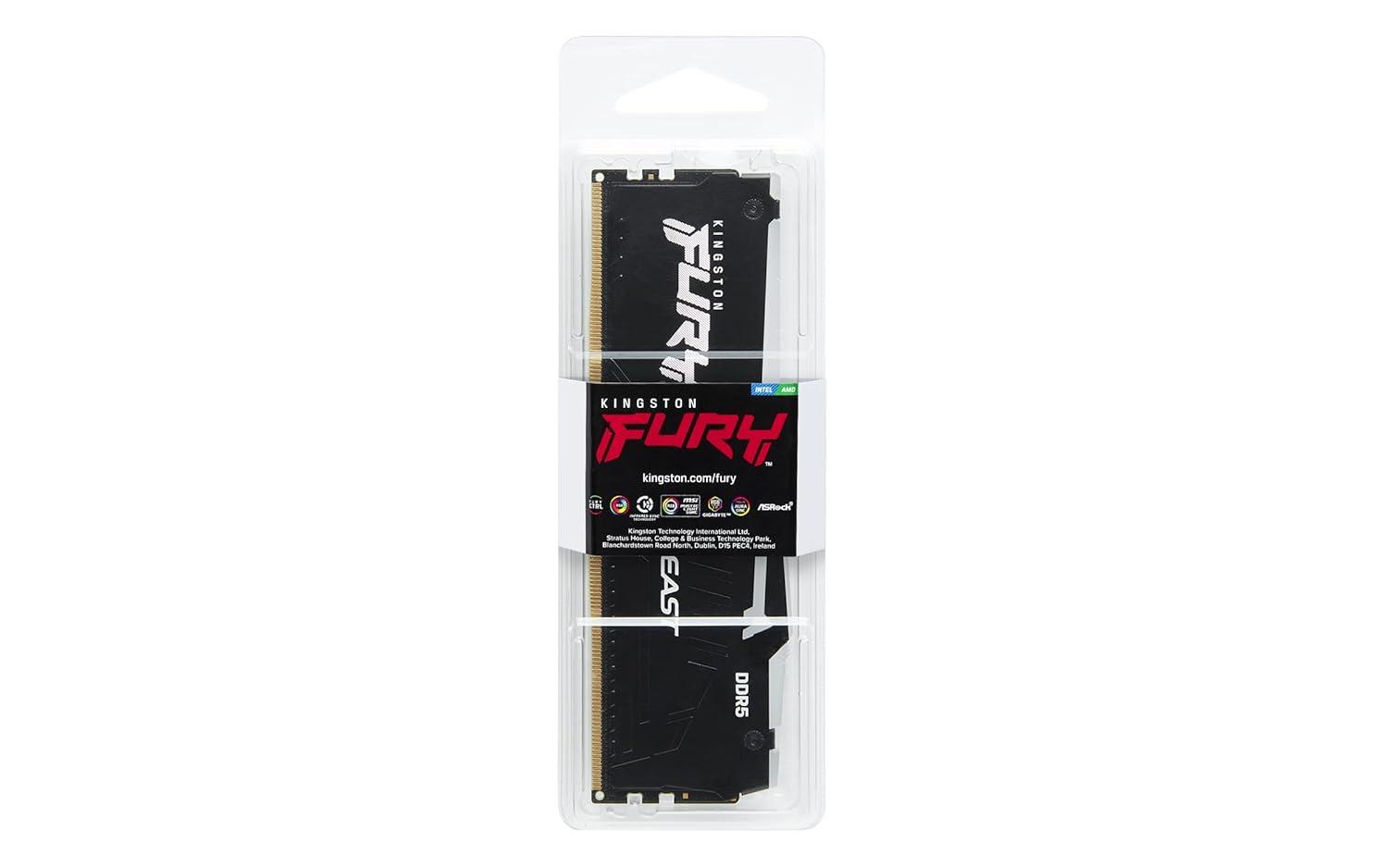 Kingston Fury Beast 32GB (2x16GB) 5600MHz DDR5 RAM, CL40 DIMM Desktop Memory, With Heatsink, KF556C40BBAK2-32, Black, 10 Year Warranty image 7