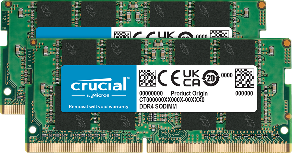 Image of Crucial 8GB DDR4 RAM 3200MHz Laptop Memory, CT8G4SFS832A, 10 Year Warranty