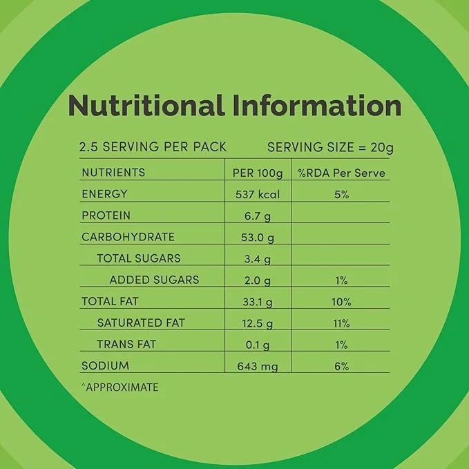  Lay's Potato Chips (40g + 8g Extra) +4.9g = 52.9 Gram, American Style Cream & Onion Flavour, Crunchy Chips & Snacks (Weight May Vary) image 4