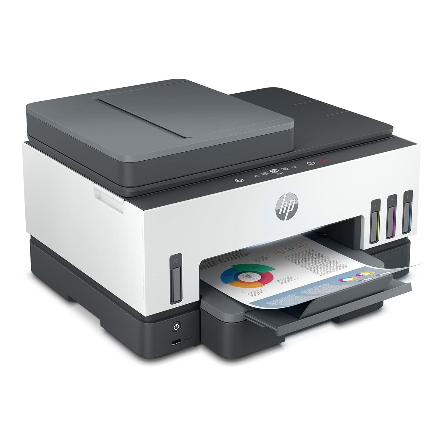 HP Smart Tank 790 A4 Ink Tank Colour Multifunction Printer |  23 PPM (Black) and 22 PPM (Color) | 256 MB | USB 2.0, Ethernet, Wireless or Wi-Fi |  Print, Copy, Scan, Fax, ADF | Automatic Duplex | 1 Year Warranty thumbnail 2
