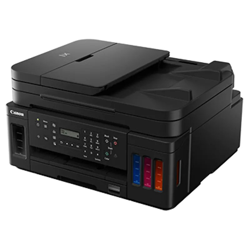 Canon PIXMA MegaTank G7070 A4 Ink Tank Colour Multifunction Printer | 13.0 IPM (black) / 6.8 IPM (Colour) | USB 2.0, Ethernet, Wireless or Wi-Fi | Print, Copy, Scan, Fax and ADF | 1 Year Printer thumbnail 4