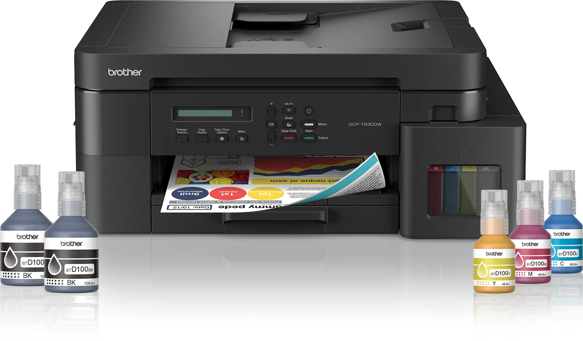 Brother DCP-T830DW Ink Tank Multifunction Printer with WiFi & Auto Duplex