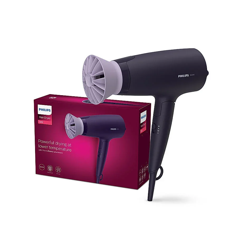 Philips BHD318/00 Hair Dryer – 1600W Fast Drying with ThermoProtect