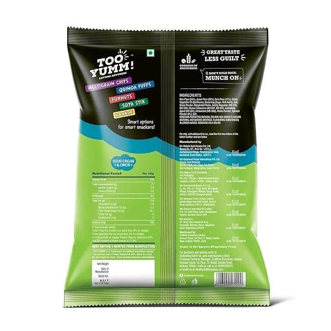  Too Yumm Veggie Stix Sour Cream & Onion, 41g image 2